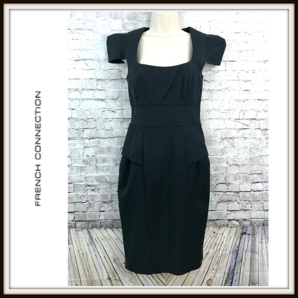 French Connection Dresses & Skirts - French Connection Black Cap Sleeve Straight Dress